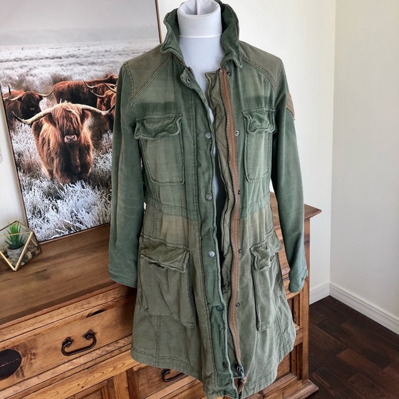 Free People Colorblock Army Plaid Military Parka - Picture 6 of 16